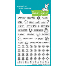 Lawn Fawn - Plan On It: Calendar Clear Stamp